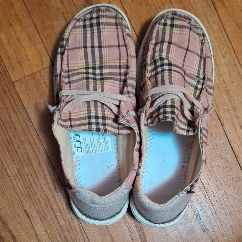 Hey Dude Wendy Plaid Pink W 9